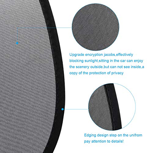 URAQT Parasol de Coche Infantil con Protección UV, 2Pcs Parasol Coche Infantil Lateral, Autoadhesivo, para Proteger del Sol a Bebés y Mascotas, Parasol Coche Bebé de Animales de Safari, Animal