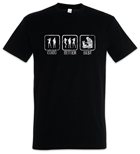 Urban Backwoods Good Better Best Camiseta De Hombre T-Shirt Negro Talla 2XL