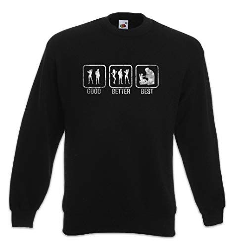 Urban Backwoods Good Better Best Sudadera para Hombre Sweatshirt Pullover Negro Talla 3XL