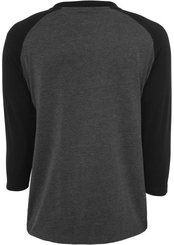 Urban Classics Contrast 3/4 Sleeve Raglan tee Camiseta, Cha/Blk, L para Hombre