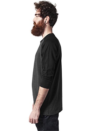 Urban Classics Contrast 3/4 Sleeve Raglan tee Camiseta, Cha/Blk, L para Hombre