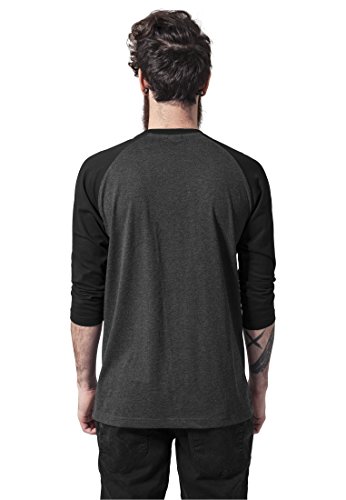 Urban Classics Contrast 3/4 Sleeve Raglan tee Camiseta, Cha/Blk, L para Hombre