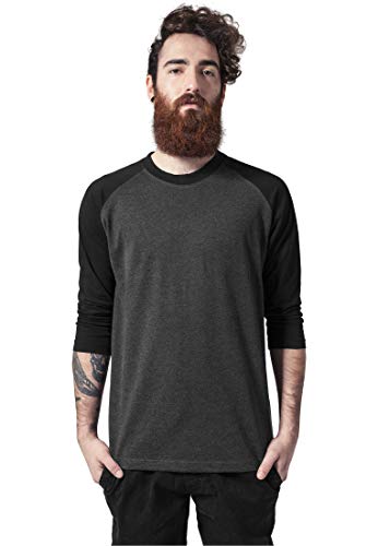 Urban Classics Contrast 3/4 Sleeve Raglan tee Camiseta, Cha/Blk, L para Hombre