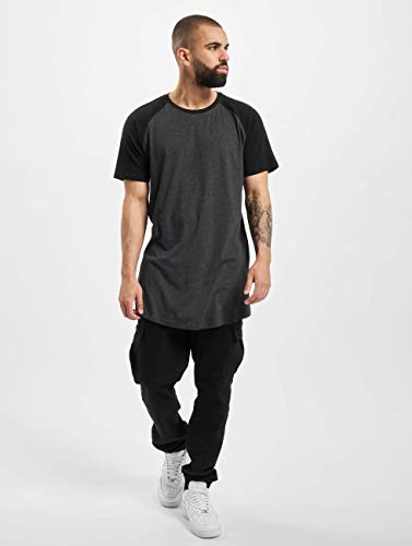 Urban Classics Shaped Raglan Long tee Camiseta, Cha/Blk, M para Hombre