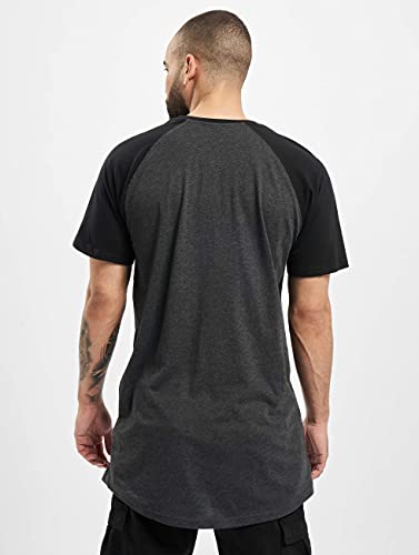Urban Classics Shaped Raglan Long tee Camiseta, Cha/Blk, M para Hombre