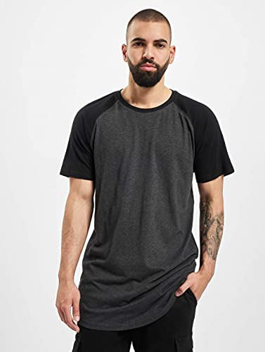Urban Classics Shaped Raglan Long tee Camiseta, Cha/Blk, M para Hombre