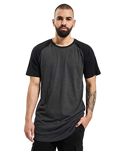 Urban Classics Shaped Raglan Long tee Camiseta, Cha/Blk, M para Hombre