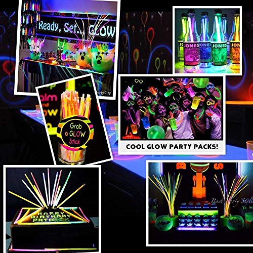 URKDDW Barras Luminosas, 232 Piezas Bastones Luminosos, Paquete de Fiesta de Bastones Luminosos de Neón, para Bodas, Fiestas, Cumpleaños, Festival (100 a Granel)