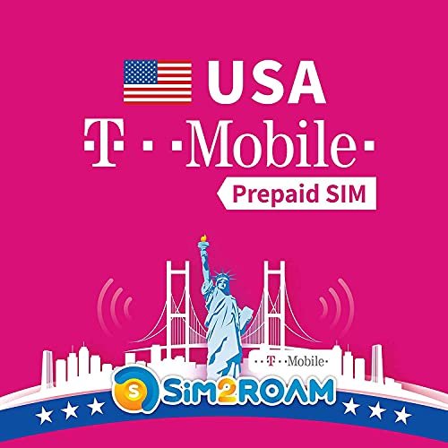 USA SIM T-Mobile 9 días, Datos a Alta Velocidad/Llamadas/Mensajes Ilimitados, Tarjeta SIM de Red T-Mobile para EE.UU