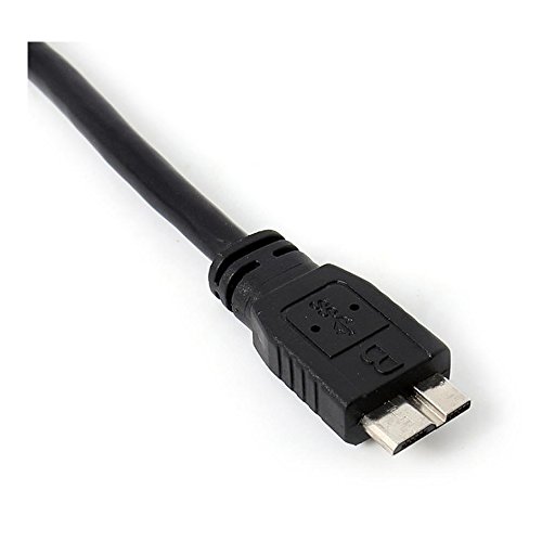 USB 3.0 A a USB 2.0+ Micro-B Cable - SODIAL(R) Un Doble A de Micro B USB 3.0 Y-Cable Mover el Disco Duro Cable Negro