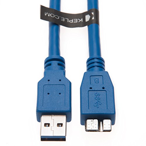 USB 3.0 A Micro B Cable para Seagate Game Drive Compatible con Xbox, Backup Plus Slim, BackupPlus, Expansion, STEB2000200, STBV2000200, Wireless Plus | Maxtor M3 | Hitachi HGST Touro S Disco 0.5m