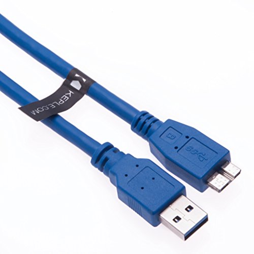 USB 3.0 A Micro B Cable para Seagate Game Drive Compatible con Xbox, Backup Plus Slim, BackupPlus, Expansion, STEB2000200, STBV2000200, Wireless Plus | Maxtor M3 | Hitachi HGST Touro S Disco 0.5m