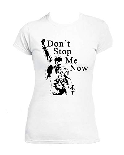 UZ Design Camiseta Freddie Mercury Mujer Chica Niña Don't Stop Me Now Grupos de Rock, Niño 7-8 Años