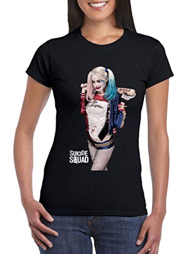 UZ Design Camiseta Harley Quinn Mujer Chica Niña Escuadron Suicida Daddy'S Lil Monster Joker, Niño 7-8 Años