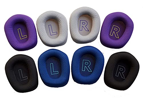 V-MOTA Almohadillas compatibles con Logitech G733 Lightspeed KDA Stereo PC Xbox PS4 Gaming Headphones,Cojines de repuesto piezas de reparación (negro)