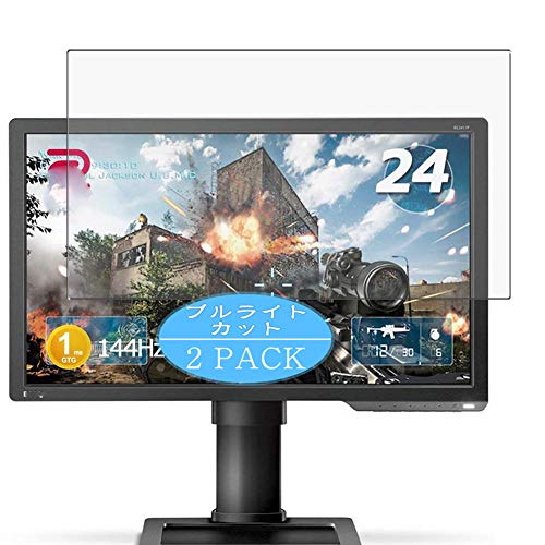 VacFun 2 Piezas Filtro Luz Azul Protector de Pantalla, compatible con BenQ Monitor ZOWIE XL2411P 24", Screen Protector Película Protectora(Not Cristal Templado) NEW Version