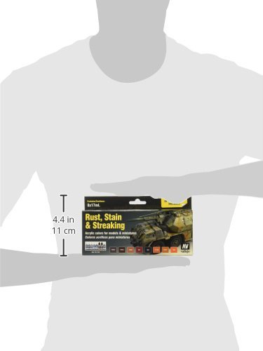 Vallejo 70183 Model Color - Colores Acrílicos, Oxido, Manchas y Marcas, 17 ml, 8 uds