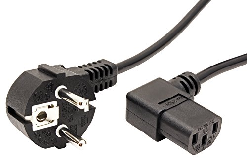 Value Cable de Red, Toma IEC acodada, Negro, 1,8 m