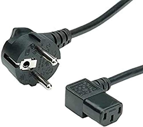Value Cable de Red, Toma IEC acodada, Negro, 1,8 m