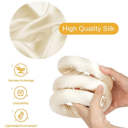 Varilla para Rizar sin Calor,Rizar sin Calor Rulos,Heatless Hair Curler,DIY Hair Styling Kit,para Herramientas de Peinado de Cabello Medio y Largo,4 Piezas. (Rosa)