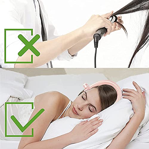 Varilla para Rizar sin Calor,Rizar sin Calor Rulos,Heatless Hair Curler,DIY Hair Styling Kit,para Herramientas de Peinado de Cabello Medio y Largo,4 Piezas. (Rosa)