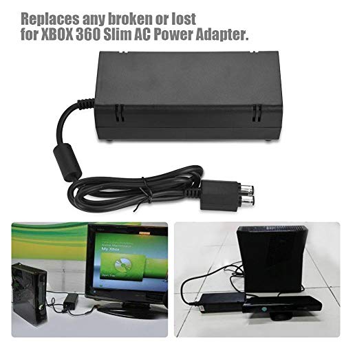 VBESTLIFE Universal Power Supply Brick Charger, Cable de alimentación para Xbox 360 Slim (EU)
