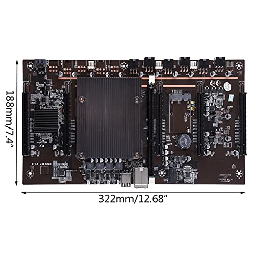 VEED Placa Base de minería, Placa Base de minería X79-H61 LGA 2011 CPU Socket 5 PCI-E Express 3.0 X8 Slots Soporte 3060 GPU DDR3 Memory Slot para Miner