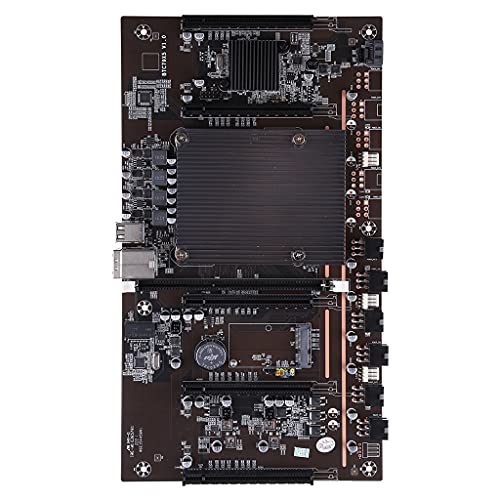 VEED Placa Base de minería, Placa Base de minería X79-H61 LGA 2011 CPU Socket 5 PCI-E Express 3.0 X8 Slots Soporte 3060 GPU DDR3 Memory Slot para Miner