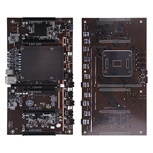 VEED Placa Base de minería, Placa Base de minería X79-H61 LGA 2011 CPU Socket 5 PCI-E Express 3.0 X8 Slots Soporte 3060 GPU DDR3 Memory Slot para Miner