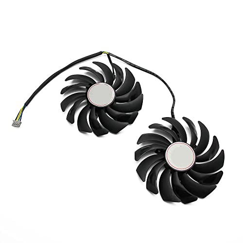 Ventiladores de Tarjetas gráficas, 2 unids/Lote 95MM PLD10010S12HH Reemplazo de Ventilador Enfriador de 4 Pines Fit for MSI GTX 1060 1070 1080 TI RX 470 570 RX580 Gaming X(Color:1)