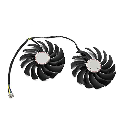Ventiladores de Tarjetas gráficas, 2 unids/Lote 95MM PLD10010S12HH Reemplazo de Ventilador Enfriador de 4 Pines Fit for MSI GTX 1060 1070 1080 TI RX 470 570 RX580 Gaming X(Color:1)