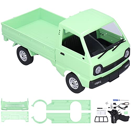 VGEBY RC Drift Car, 1/10 RC Drift Car USB Recargable 2.4 GHz Control Remoto Modelo De Camión Juguete RC Vehículo RC Drifting Racing Cars para Niños(Verde)