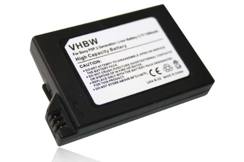 vhbw Batería compatible con Sony Playstation Portable 2ª generación Slim & Lite PSP-2000 PSP-2004, Brite PSP-3000 PSP-3004 (1200 mAh, 3,7 V, Li-Ion)