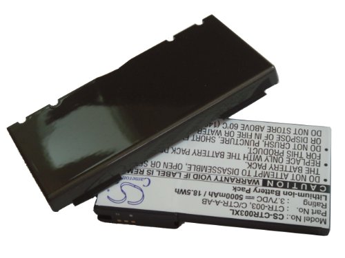 vhbw Batería extendida compatible con Nintendo 3DS, N3DS, CTR-001, MIN-CTR-001 -Reemplaza CTR-003, C/CTR-a-aB con tapa (Li-Ion, 5000mah, 3.7V)