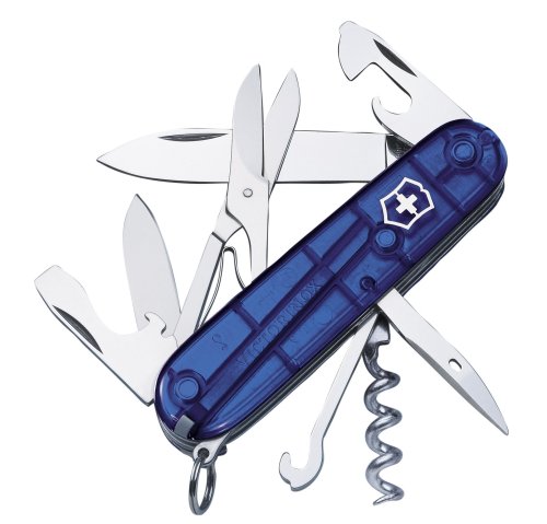 Victorinox Navaja de Oficial Climber, color Azul Transparente