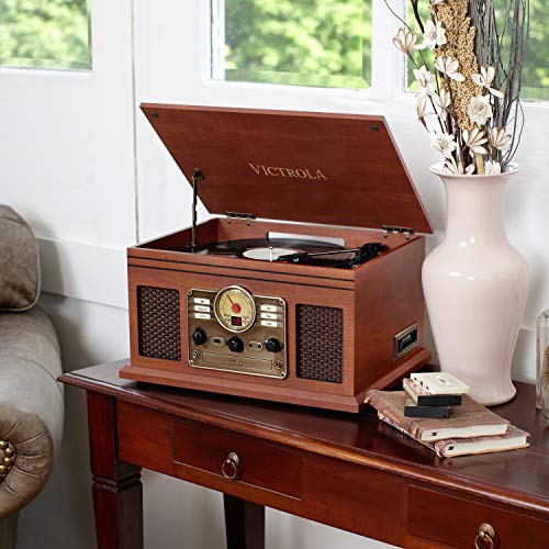 Victrola Classic 6-in-1, Tocadiscos Bluetooth, Caoba