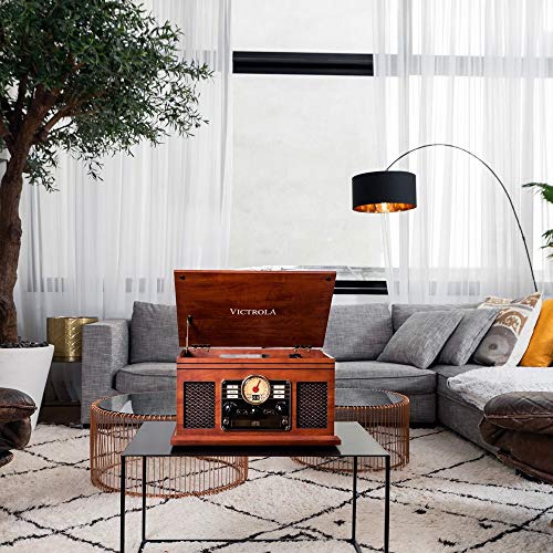 Victrola Classic 6-in-1, Tocadiscos Bluetooth, Caoba