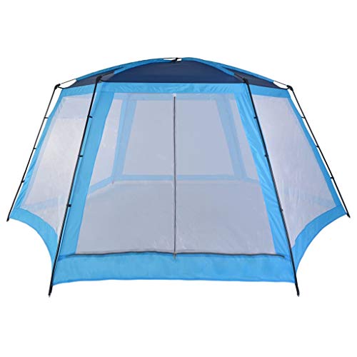 vidaXL Carpa para Piscinas Accesorios para Jardín Terraza Patio Exterior Aire Libre Piscina SPA Jacuzzi Protección Refugio Sombra 660x580x250cm Azul