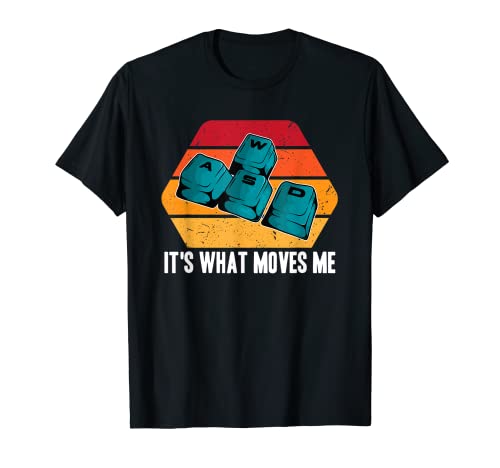 Videojuegos divertidos WASD Es lo que me mueve Vintage PC Camiseta