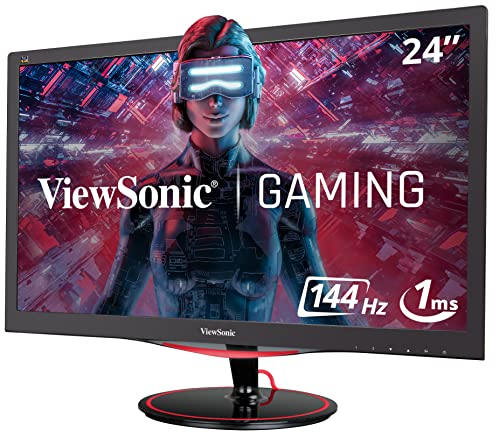 Viewsonic VX Series VX2458-mhd Pantalla para PC 59,9 cm (23.6") Full HD LED Plana Mate Negro, Rojo - Monitor (59,9 cm (23.6"), 1920 x 1080 Pixeles, Full HD, LED, 5 ms, Negro, Rojo)