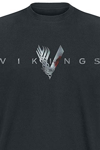 Vikings Welcome To Valhalla Camiseta Negro S, 100% algodón, Regular