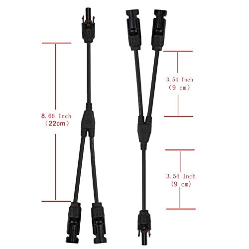 VIKOCELL 1 Pares Conectores Solares Doble Cable Pare Panel Solar