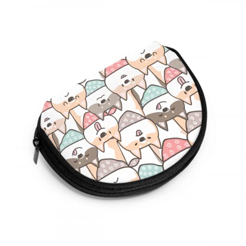 Vintage Coin Purses & Pouches Smart Dog Friend Puppy Animal Coin Purses & Pouches Key Coin Pouch with Zipper Mini Cosmetic Makeup Bags For Women Girls Party Gifts and Decorations