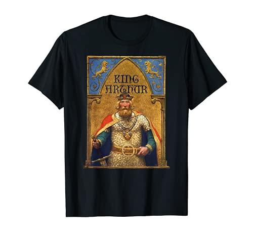 Vintage King Arthur TShirt Sir Lancelot Excalibur Sword Camiseta