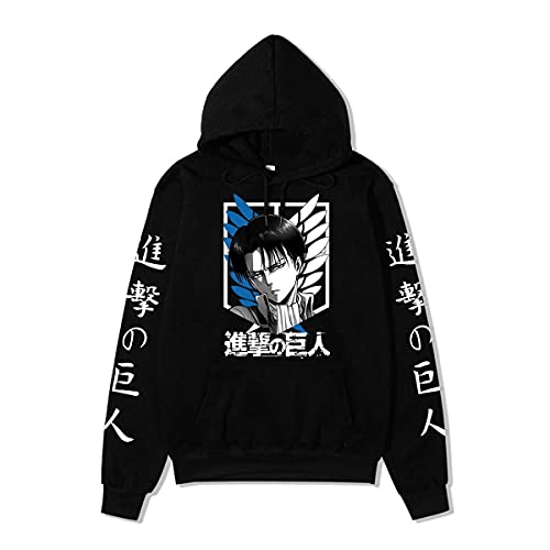 Vocha Attack on Titan Merch Sudadera Pullover Anime Manga Ropa Sudaderas con Capucha Cosplay (02,S,S)