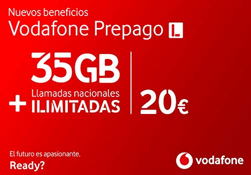 Vodafone Prepago 35GB + llamadas ilimitadas nacionales Roaming Europa y EEUU