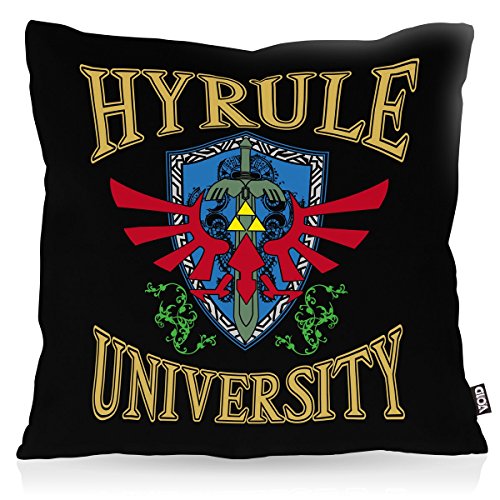 VOID University of Hyrule Cojín con Dibujo Funda de cojín Funda para Outdoor Indoor Link, Kissen Größe:80 x 80 cm