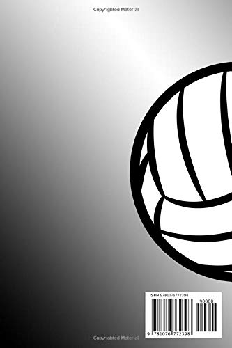 Volleyball Stay Low Go Fast Kill First Die Last One Shot One Kill Not Luck All Skill Specer: College Ruled | Composition Book | Black and White School Colors