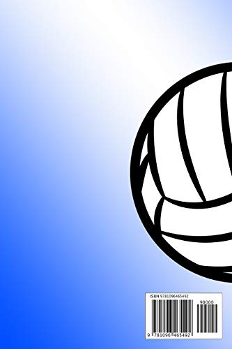 Volleyball Stay Low Go Fast Kill First Die Last One Shot One Kill Not Luck All Skill Specer: College Ruled | Composition Book | Blue and White School Colors
