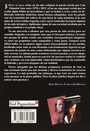 Volver al agua. Poesiía completa. III Premio Internacional de Poesía Ciudad de (Contrapunto)